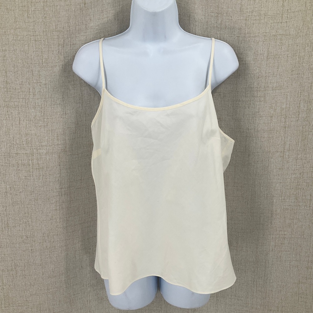 Talbots Camisole Women 12 Ivory Classic Minimalist Layering Top Airy Capsule
